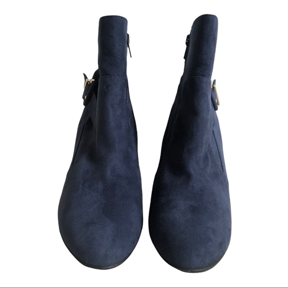 NWOT KELLY & KATIE Blue Suede Boots - Picture 2 of 5
